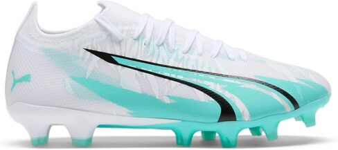 Puma Women's Ultra Match Firm ، مرابط كرة القدم الأرضية الاصطناعية ، Poison Pink-White-Black ، 11 in Kuwait