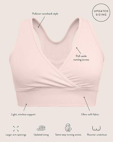 Kindred Bravely French Terry Racerback Nursing Sleep Bra | Maternity Bralette, Nursing Bras for Breastfeeding, Pregnancy Bra (Twilight, X-Large) in Kuwait