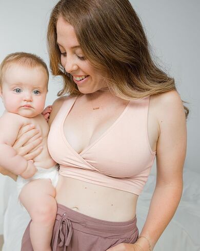Kindred Bravely French Terry Racerback Nursing Sleep Bra | Maternity Bralette, Nursing Bras for Breastfeeding, Pregnancy Bra (Twilight, X-Large) in Kuwait