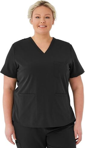 ave. Women's Lex Three Pocket V-Neck Tunic Scrub Top in Navy, XX-Large in Saudi Arabia