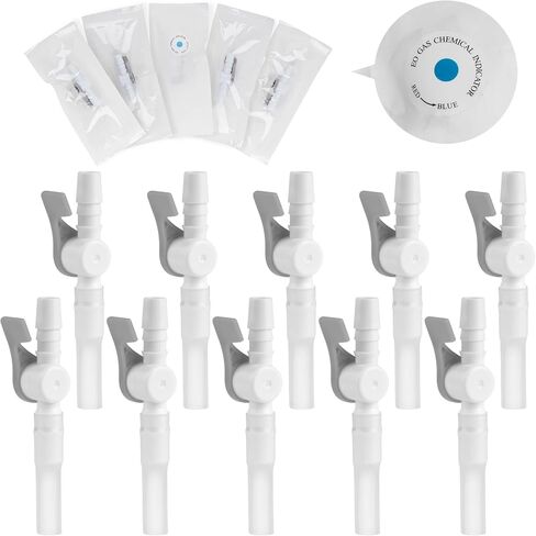 10 Pcs Ximter Comfort Flow Catheter Valves - Easy to Use Lever Tap, Smooth Edges, and Tubing for Optimal Urine Drainage Comfort (10 Pack) in Saudi Arabia