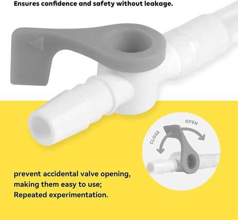 10 Pcs Ximter Comfort Flow Catheter Valves - Easy to Use Lever Tap, Smooth Edges, and Tubing for Optimal Urine Drainage Comfort (10 Pack) in Saudi Arabia