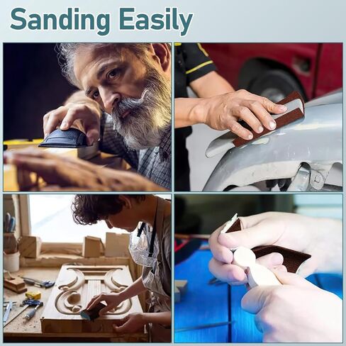 54 Pcs Sandpaper Set Sanding Paper 9"x3.6", Assorted Grit 60, 80, 120, 180, 240, 320, Fine Sandpaper for Metal Wood Glass Finishing in Saudi Arabia