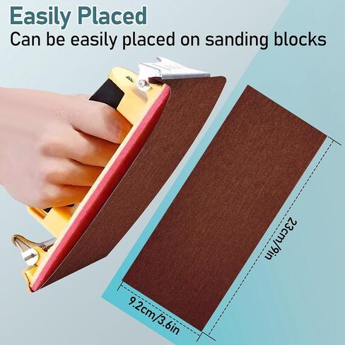 54 Pcs Sandpaper Set Sanding Paper 9"x3.6", Assorted Grit 60, 80, 120, 180, 240, 320, Fine Sandpaper for Metal Wood Glass Finishing in Saudi Arabia