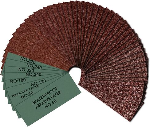 54 PCS ورقة الصنفرة ورقة الصنفرة 9 "X3.6" ، الحصى المتنوعة 60 ، 80 ، 120 ، 180 ، 240 ، 320 ، ورق الصنفرة الجميلة لإنهاء زجاج الخشب المعدني in Saudi Arabia