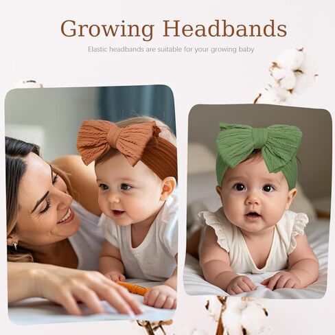 أقواس عقال الطفلة الممتدة ، 8 حزمة نايلون شعر مع القوس لطفل الأطفال المولود الجديد (66-01) in Kuwait