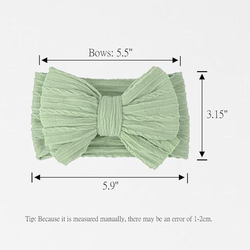 أقواس عقال الطفلة الممتدة ، 8 حزمة نايلون شعر مع القوس لطفل الأطفال المولود الجديد (66-01) in Kuwait