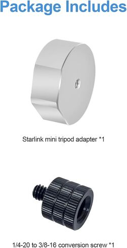 لمحول تثبيت حامل ثلاثي القوائم الصغير Starlink - 1/4~20 و3/8 بوصة ~ 16 ملحقات حامل حامل ثلاثي القوائم صغير Starlink، محول سبائك الألومنيوم متوافق مع حامل سقف السيارة Starlink Mini Bracket RV in Saudi Arabia