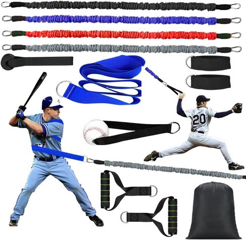 Core & Hip Belt Resistance Band for Baseball & Softball Training | Baseball Batting & Hitting Trainer | Complete Resistance Training Aid for Arm Strength & Swing Flexibility in Saudi Arabia