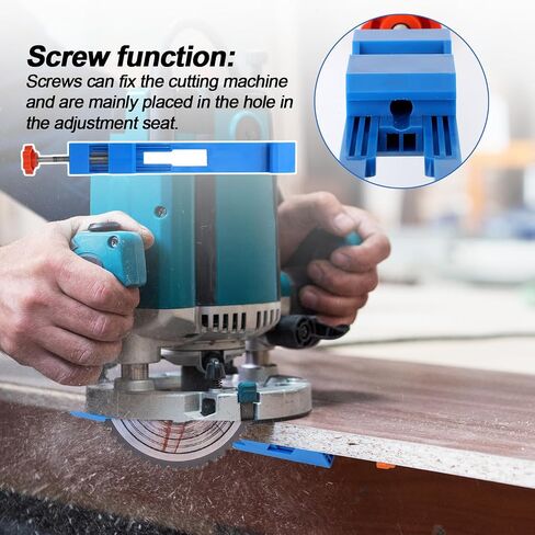 Cutting Machine Base Guide, 12.2x1.57 Inch Plastic Precision Wood Cutting Guide with Screw Adjustable Electric Circular Saw Milling Positioning Clamp for Wood Tile Precision Cutting Tasks in Saudi Arabia