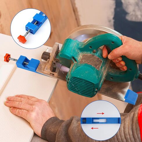 Cutting Machine Base Guide, 12.2x1.57 Inch Plastic Precision Wood Cutting Guide with Screw Adjustable Electric Circular Saw Milling Positioning Clamp for Wood Tile Precision Cutting Tasks in Saudi Arabia