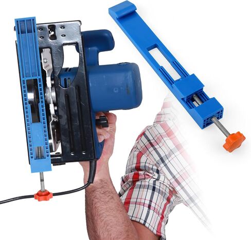 Cutting Machine Base Guide, 12.2x1.57 Inch Plastic Precision Wood Cutting Guide with Screw Adjustable Electric Circular Saw Milling Positioning Clamp for Wood Tile Precision Cutting Tasks in Saudi Arabia
