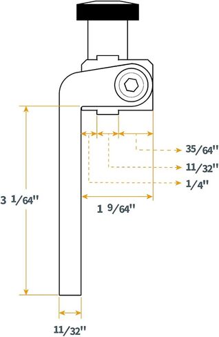 Powertec 3 "Fence Flip Stop لمشاهدة الجدول ، منشار ميتري ، ومكبس الحفر ، إكسسوارات المسار للأعمال الخشبية ، 1pk (71367v) in Saudi Arabia