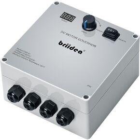 وحدة تحكم PWM (الجيل الثاني)، وحدة تحكم سرعة محرك Briidea DC لـ 12 فولت/48 فولت مع مفتاح عكسي للفرامل الأمامية، وحماية من درجة الحرارة الزائدة، وتبديد الحرارة المحسن، لمحركات التصيد بوزن 55 رطلاً