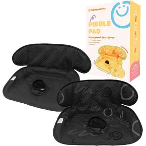 Pink Piddle Pad: Waterproof Car Seat Protector for Potty Training Toddlers, Babies - Anti-Slip Backing, Machine Washable, Universal Fit, Stroller (2 Pack) (Pink)