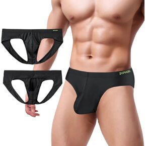 JINSHI Men's Soft T-Back Thongs Stretch Low Rise G-String Tagless Sexy Underwear