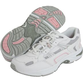 Vionic Women's Walker Classic Walking Shoes with Concealed Orthotic Arch Support Pink Leather 6 Medium US