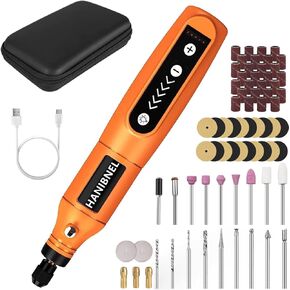 Mini Cordless Rotary Tool Kit, 5 Speed ​​Power Engraving Tool with 71 Accessories, 3.7V Li-ion Battery Multi-Purpose Craft Rotary Tool for Engraving, Polishing, Sanding, DIYCrafts