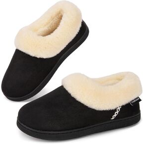 Everfoams Women's Faux Fur Bootie Slippers Ladies House Shoes مع رغوة ذاكرة غرفة نوم ورغوة مطاطية داخلية في الهواء الطلق in Kuwait