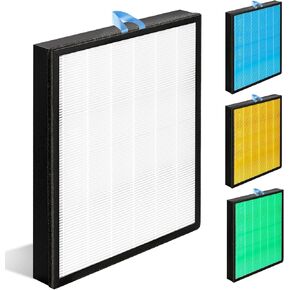 KEEPOW Vital 200S Replacement Filter Compatible with LEVOIT Vital 200S and Vital 200S-P, 3-in-1 H13 True HEPA + High-Efficiency Activated Carbon Filter,Vital 200S-RF, White