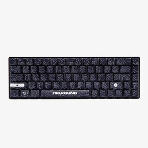 Higround Basecamp 65% Mechanical USB Wired Gaming Keyboards, Programable RGB, Transparent/Translucent, Hot-Swappable, Deep Thock Creamy Sounding PC Keyboard (SKYSTONE - White Flame Switch)
