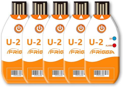 Frigga 2Pack USB Temperature Data Logger Single Use Temperature Recorder 100 Days High Accuracy Thermometer Monitor 14400 Points with PDF CSV Report, U2 in Saudi Arabia