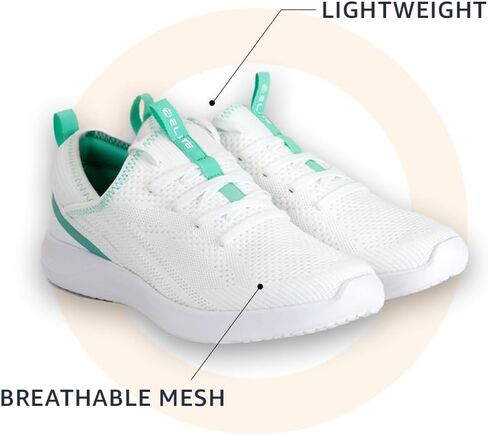 ELITE Women’s Shoes | Black, Grey, or White Sneakers for Women | Fits Comfortably | Great for Standing, Walking, The Gym, and Exercising | Lightweight and Breathable in Saudi Arabia
