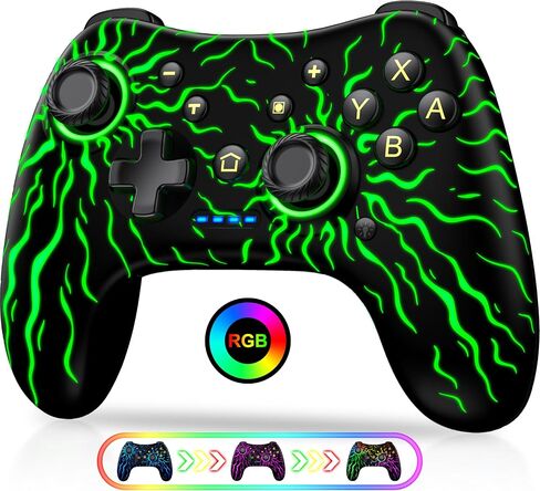Switch Controller, Wireless Switch Controller Compatible with Switch Controller/Switch Lite/OLED, Wireless Switch Controllers Work with iOS/Android/PC with RGB Light, Programmable, TURBO & Wakeup in Kuwait