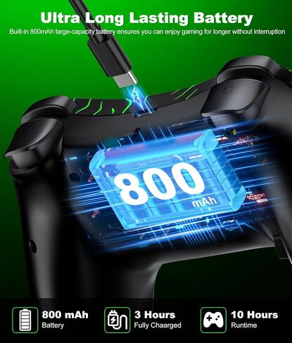 Switch Controller, Wireless Switch Controller Compatible with Switch Controller/Switch Lite/OLED, Wireless Switch Controllers Work with iOS/Android/PC with RGB Light, Programmable, TURBO & Wakeup in Kuwait
