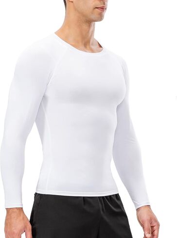 Queerier Men's Compression Shirts Long Sleeve Athletic Workout Shirt Baselayer Sports Cool Dry Undershirts Gym Thermal Tops in Kuwait