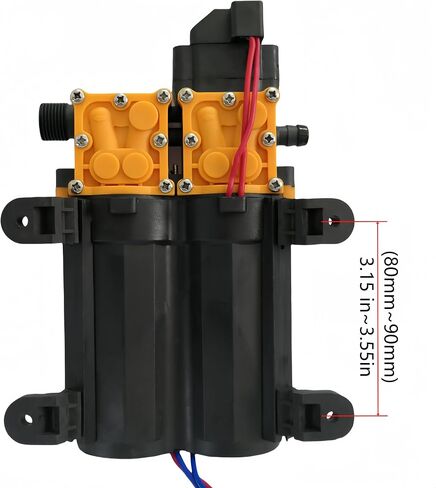 12V DC Diaphragm Fresh Water Spray Pump, 1.2 GPM (4.5 L/Min) 85 PSI, Self Priming Sprayer Pump with Pressure Switch for Caravan RV Marine Boat Lawn Car washing in Saudi Arabia