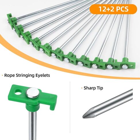 12PCS Tent Stakes Heavy Duty Camping Stakes,AVOFOREST 7.1 Inch Non-Rust Metal Tent Pegs Ground Stakes Tent Spikes Camping,Garden,Hiking Orange in Saudi Arabia