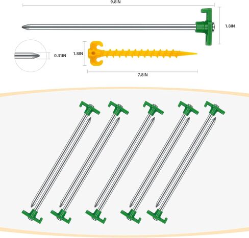 12PCS Tent Stakes Heavy Duty Camping Stakes,AVOFOREST 7.1 Inch Non-Rust Metal Tent Pegs Ground Stakes Tent Spikes Camping,Garden,Hiking Orange in Saudi Arabia