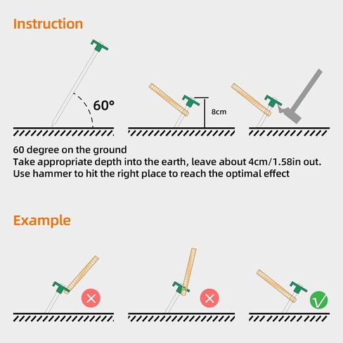12PCS Tent Stakes Heavy Duty Camping Stakes,AVOFOREST 7.1 Inch Non-Rust Metal Tent Pegs Ground Stakes Tent Spikes Camping,Garden,Hiking Orange in Saudi Arabia
