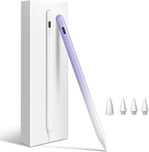 قلم Cisteen Stylus لجهاز iPad مع شحن أسرع، ومستشعر إمالة متوافق مع Apple (2018-2024) iPad Pro 11/13 M4، iPad Air 11/13 M2، iPad Pro 11/12.9، iPad 10/9/8/7/6th ، آيباد إير 5/4/3، آيباد ميني 7/6/5 in Kuwait