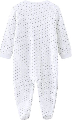 Kiddiezoom Baby and Toddler Boys'Snug Fit Footed Cotton One-Piece Romper Jumpsuit Cotton Footed Holiday Play Outfit in Kuwait