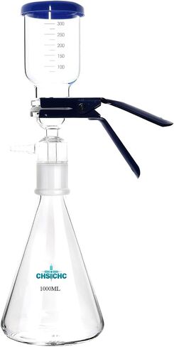 500ml Glass Vacuum Suction Filter, Lab Vacuum Filtration Distillation Apparatus for Filtering in Lab with 300mL Graduated Funnel in Saudi Arabia
