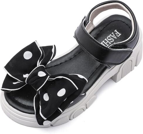 أحذية Komfyea Girl الصيفية اللطيفة ذات المقدمة الملتفة للأطفال الصغار ذات الزهور الناعمة المسطحة على الشاطئ in Kuwait