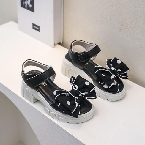 أحذية Komfyea Girl الصيفية اللطيفة ذات المقدمة الملتفة للأطفال الصغار ذات الزهور الناعمة المسطحة على الشاطئ in Kuwait