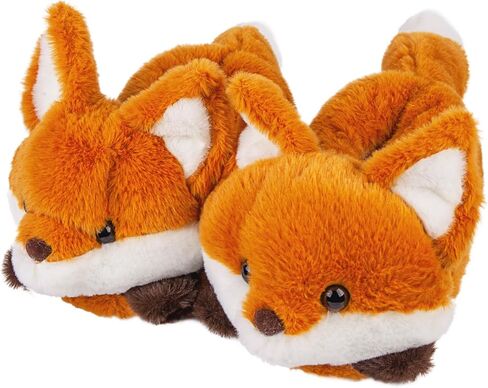 Women's Slippers Cute Wild Animal Fuzzy Plush Funny Slippers Novelty Fox Raccoon Red Panda Sloth Hedgehog Squirrel Koala Cozy Soft Winter Warm House Shoes for Indoor/Outdoor in Kuwait