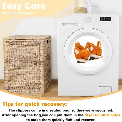 Women's Slippers Cute Wild Animal Fuzzy Plush Funny Slippers Novelty Fox Raccoon Red Panda Sloth Hedgehog Squirrel Koala Cozy Soft Winter Warm House Shoes for Indoor/Outdoor in Kuwait