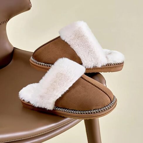 Women's Fuzzy Memory Foam Slippers Fluffy House Slippers Indoor and Outdoor Warm Gifts Trendy Anti-Skid House Shoes in Saudi Arabia