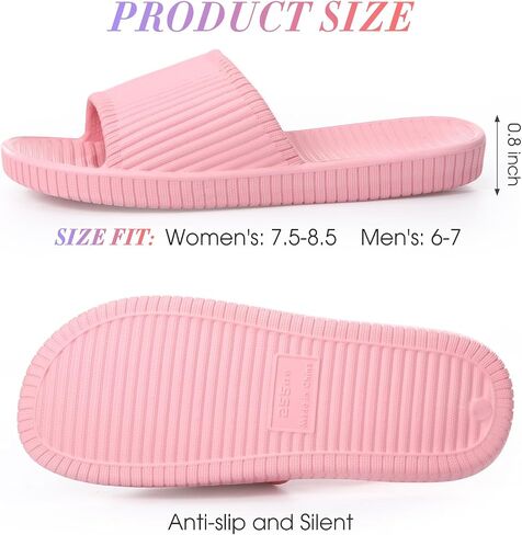 6 Pack Non Slip Shower Slides Lightweight Bath Slippers for Women & Men Pool Sandals for Home Hotel Gym Spa Pool in Saudi Arabia