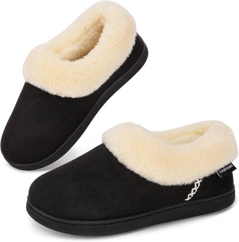 Everfoams Women's Faux Fur Bootie Slippers Ladies House Shoes مع رغوة ذاكرة غرفة نوم ورغوة مطاطية داخلية في الهواء الطلق in Kuwait