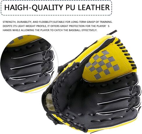 Baseball Glove for Kids/Youth/Adult, Softball Gloves,Sports Batting Gloves PU Leather Left Hand Glove, Right Hand Throw in Saudi Arabia