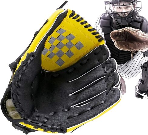 Baseball Glove for Kids/Youth/Adult, Softball Gloves,Sports Batting Gloves PU Leather Left Hand Glove, Right Hand Throw in Saudi Arabia