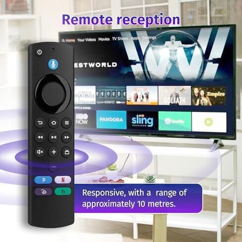 yalanle Replacement Voice Remote Control Fit for Fire AMZ Smart Stick TVs, Smart TVs Stick (2nd Gen,3r Gen,4K,4K Max), Smart TVs Cube Remote (1st and 2nd Gen) in Saudi Arabia