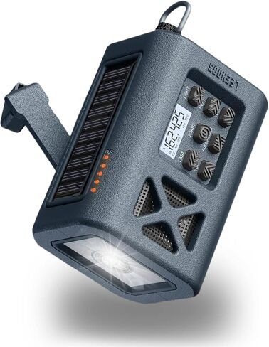 【2024 Newest】Leehoos Emergency Crank Weather Radio, NOAA/AM/FM Portable Solar Radio with 3000mAh Power Bank Phone Charger, USB Charged, Battery Powered, Hand Crank, SOS Alarm, Flashlight, Reading Lamp in Saudi Arabia