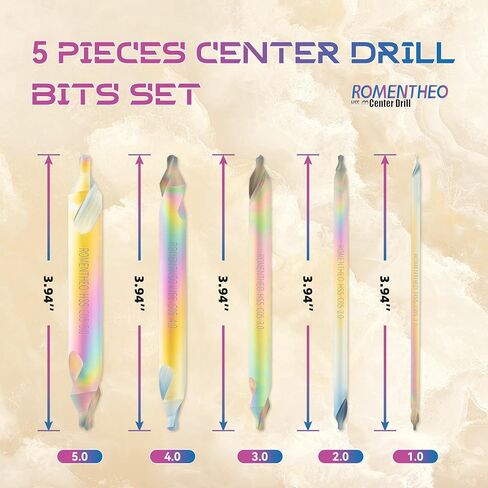 8 Pieces Center Drill Bit Set,M2 High Speed Steel,60-Degree Angle Center Drill Bits Kit Countersink Tools for Lathe Metalworking,Size 1.0 1.5 2.0 2.5 3.0 4.0 5.0 6.0 in Saudi Arabia