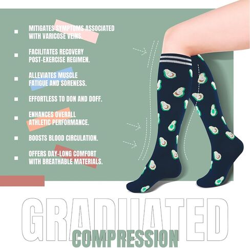 bropite Compression Socks for Women & Men 8 Pairs Circulation-Compression Socks 20-30 mmhg-Best for Running,Nurse,Travel,Yoga in Kuwait